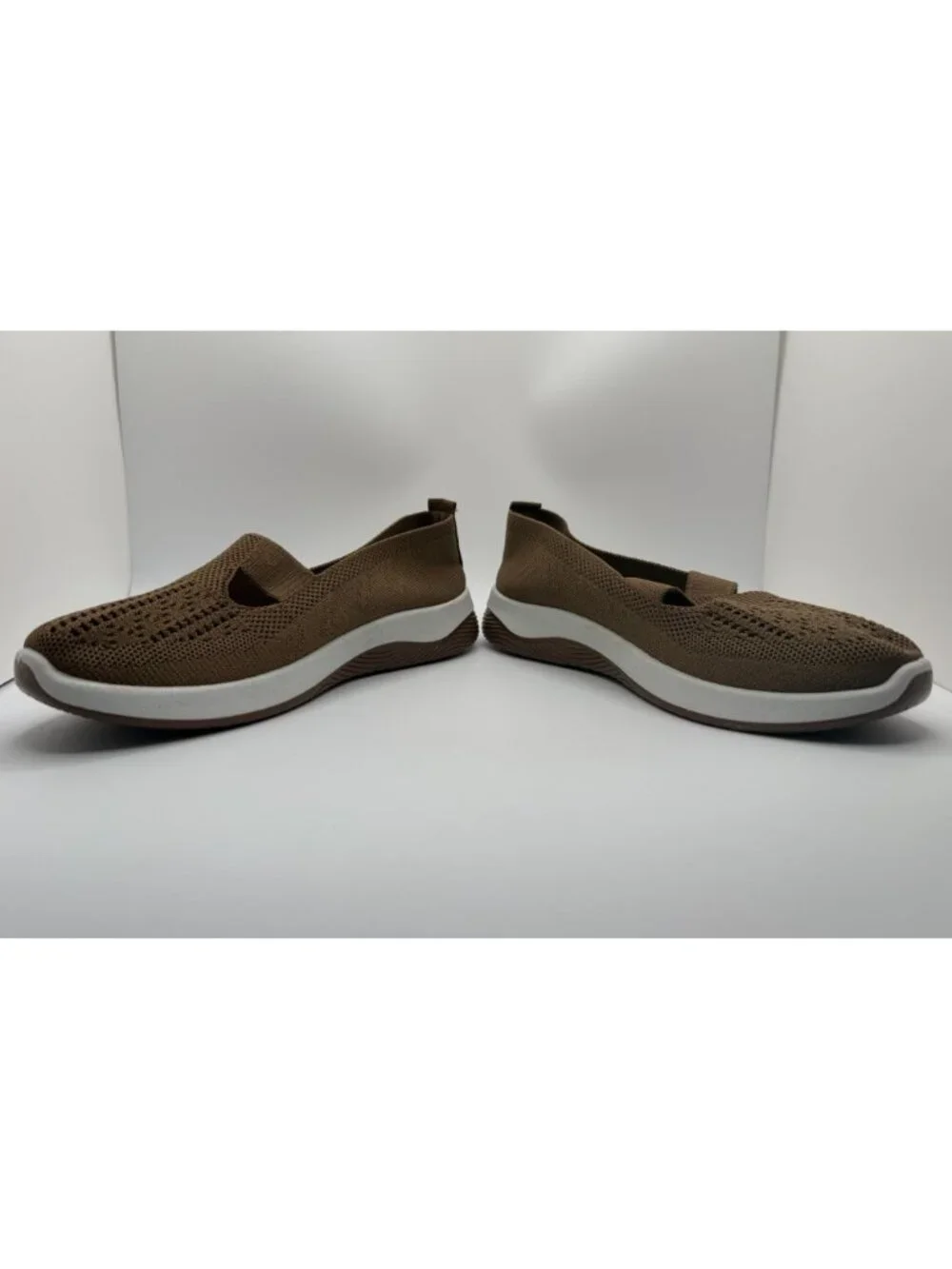 Guttear Brown Woven Slip-On Walking Shoes Women Size EU 39 Comfort Orthopedic